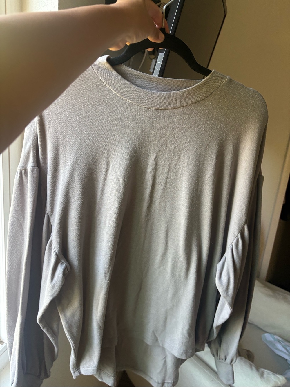 VARLEY Oversized Long Sleeve Pullover - Light Gray